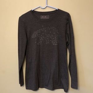 Eddie Bauer bear constellation long sleeve shirt
